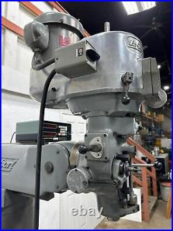 Bridgeport Series I-2HP Vertical Milling Machine, Kurt Vise, DRO, Power Feed, R8