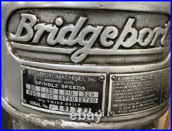 Bridgeport Series I J Head Vertical Knee Mill 9 x 36 1 HP Milling Machine Bridgeport Series I J Head Vertical Knee Mill 9 x 36 1 HP Milling Machine