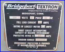 Bridgeport Series Vertical MILL Milling Machine 2hp