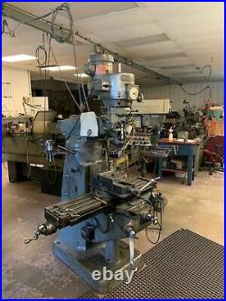 Bridgeport Vertical Mill Milling Machine 1.5 HP withDRO, 42 x 9 Table