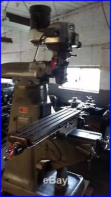 Bridgeport Vertical Milling Machine 9 x 42 table with power feed (12 speed)