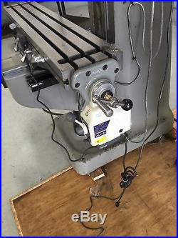 Bridgeport Vertical Milling Machine 9 x 48 Table 2HP DRO AND X FEED