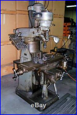 Bridgeport Vertical Milling Machine Model 9BRJ with9x 42 Table & 1 HP J Head