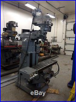 Bridgeport lathe with DRO, powerfeed and 42 table and 4 extension riser