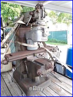 Bridgeport variable speed head, Vertical Milling Machine with DRO and power feed