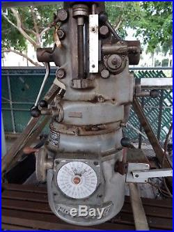 Bridgeport variable speed head, Vertical Milling Machine with DRO and power feed