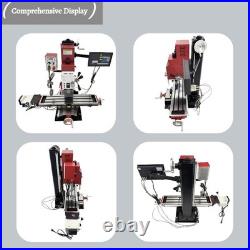 Brushless Milling and Drilling Machine R8 Spindle Taper 3-Axis Grating Rule 110V