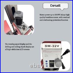 Brushless Milling and Drilling Machine R8 Spindle Taper 3-Axis Grating Rule 110V