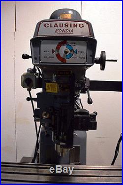 CLAUSING KONDIA FV-1 MILLING MACHINE With SWI PROTOTRAK MX2 CNC CONTROL