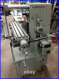 CLAUSING MODEL 8540 HORIZONTAL MILLING MACHINE FANTASTIC CONDITION with 3 Arbors
