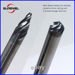 CNC 4Flute Spiral Chamfer Cutter 30/60/90/120 Degree AlTiN Coated Deburring Tool