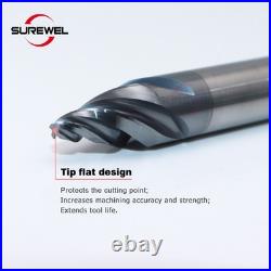CNC 4Flute Spiral Chamfer Cutter 30/60/90/120 Degree AlTiN Coated Deburring Tool