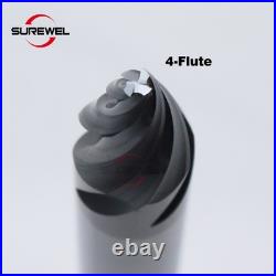 CNC 4Flute Spiral Chamfer Cutter 30/60/90/120 Degree AlTiN Coated Deburring Tool