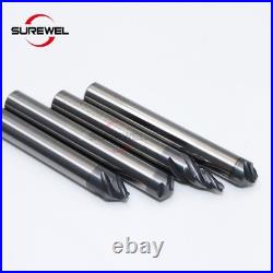 CNC 4Flute Spiral Chamfer Cutter 30/60/90/120 Degree AlTiN Coated Deburring Tool