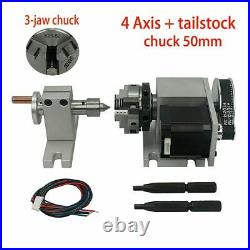 CNC 4th A Rotary Axis Jaw Chuck Activity Tailstock Center Height For CNC Router