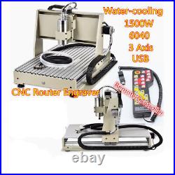 CNC 6040 3/4 Axis Engraver 1500W Router 3D Drill Carving Cutting Machine US