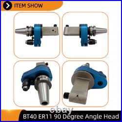 CNC Angle Head BT40 Shank 90-Degree ER11 Collet for Milling Machine Cutter Side