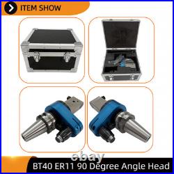 CNC Angle Head BT40 Shank 90-Degree ER11 Collet for Milling Machine Cutter Side