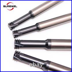 CNC Tools Carbide Three Teeth Spiral Milling Cutter M8 Thread Mill Metric Router