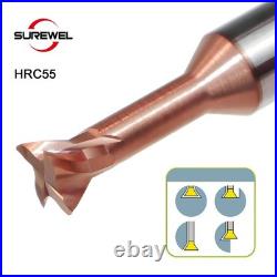 Carbide Dovetail Milling Cutter CNC Tool 30 45 60 Degree Machining Tool