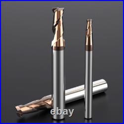 Carbide End Mill 2 Flute 1-20mm HRC55° CNC Slot Drill Milling Cutter Nano-Coated