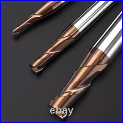 Carbide End Mill 2 Flute 1-20mm HRC55° CNC Slot Drill Milling Cutter Nano-Coated