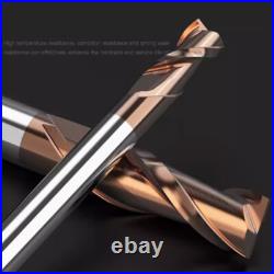 Carbide End Mill 2 Flute 1-20mm HRC55° CNC Slot Drill Milling Cutter Nano-Coated