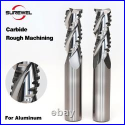 Carbide Roughing End Mills 3 Flute CNC Milling Cutter Bits Router for Aluminum