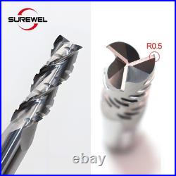 Carbide Roughing End Mills 3 Flute CNC Milling Cutter Bits Router for Aluminum