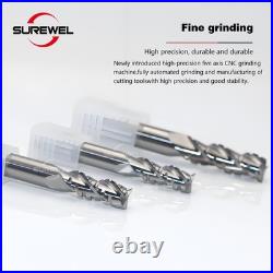 Carbide Roughing End Mills 3 Flute CNC Milling Cutter Bits Router for Aluminum