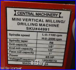 Central Machinery 44991 Mini Vertical Milling/Drilling Machine