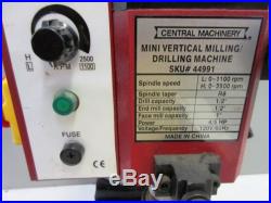 Central Machinery 44991 Mini Vertical Milling/Drilling Machine Drill Press
