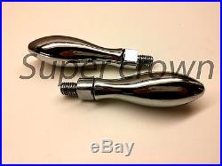 Chrome Plated Revolv. Handle Grip x 2pc, 3/8 In Thread for Bridgeport Type Mill
