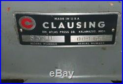 Clausing Vertical Milling Machine 8530-Item in Fair Condition