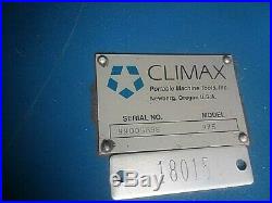 Climax PM975 Portable Milling Machine 96 Travel Will Ship