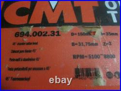 Cmt Orange Tools 694.002.31 45° Chamfer Cutter Head For Clean Bevels And Joints