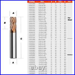 Corn Milling Cutter Solid HRC 55° End Mill With Nano Coating For Milling Machine