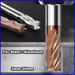 Corn Milling Cutter Solid HRC 55° End Mill With Nano Coating For Milling Machine