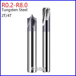 Corner Rounding End Mill R0.2-R8.0 Milling Cutter Tungsten Carbide Router Bit