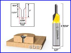 Counter Sink & Screw Slot Router Bit 1/2 Shank Yonico 14199