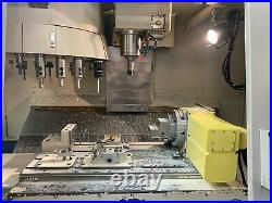 DAEWOO MYNX 500 CNC VERTICAL MACHINING CENTER, With NIKKEN 4th Axis FANUC 21-M