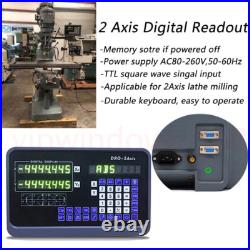 DRO 2 Axis Digital Readout 12&36 2pc Glass Linear Scale Kit for CNC Mill Lathe DRO 2 Axis Digital Readout 12&36 2pc Glass Linear Scale Kit for CNC Mill Lathe