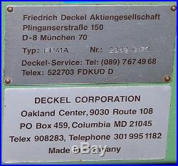 Deckel FP41NC L Traveling Column CNC Milling Machine with Dialog 3 Control