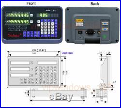 Digital Readout 2Axis DRO Display+2pc TTL Linear Scale CNC Bridgeport Milling