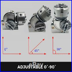 Dividing Head BS-1 6 3 Jaw Chuck & Tailstock for CNC Milling Machine Precision