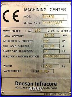 Doosan Dnm500 Cnc Vertical Machining Center