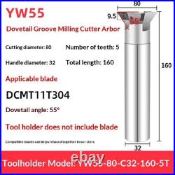 Dovetail Cutter YW45 YW55 YW60 45°55°60° Angle V Slot Milling VCMT080204 DCMT11