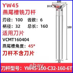 Dovetail End Mill YW 45 55 60° Straight Shank Inner Hole V Groove Milling Cutter