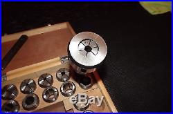 ENCO, R-8 Collet Chuck & Collet Set in the Factory Case. Nice & Clean