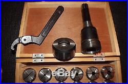 ENCO, R-8 Collet Chuck & Collet Set in the Factory Case. Nice & Clean